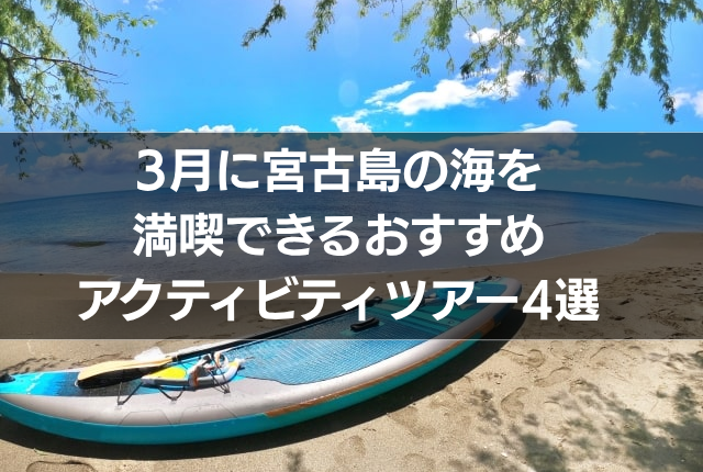 3月に宮古島の海を満喫できるおすすめアクティビティツアー4選