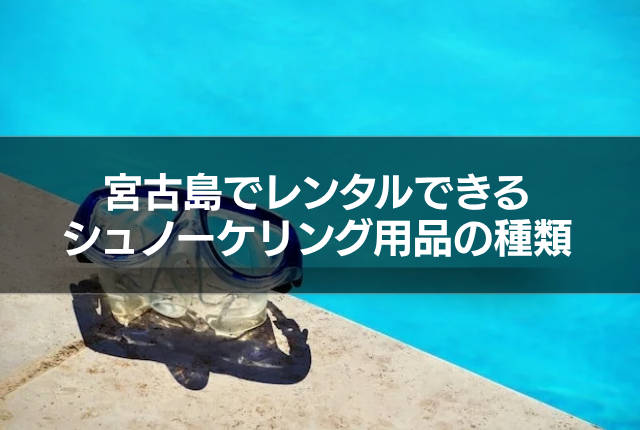 宮古島でレンタルできるシュノーケリング用品の種類