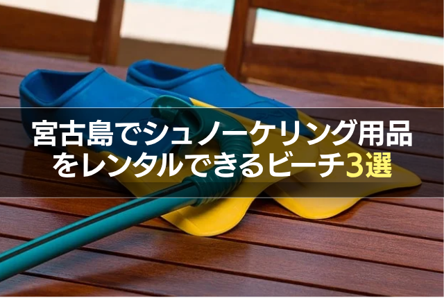 宮古島でシュノーケリング用品をレンタルできるビーチ3選