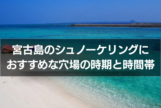 宮古島のシュノーケリングにおすすめな穴場の時期と時間帯
