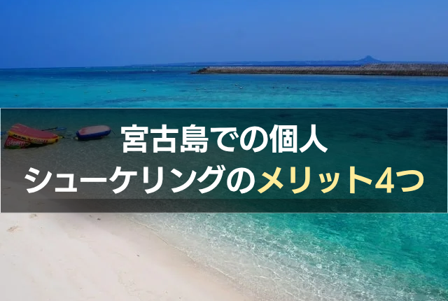 宮古島での個人シュノーケリングのメリット4つ
